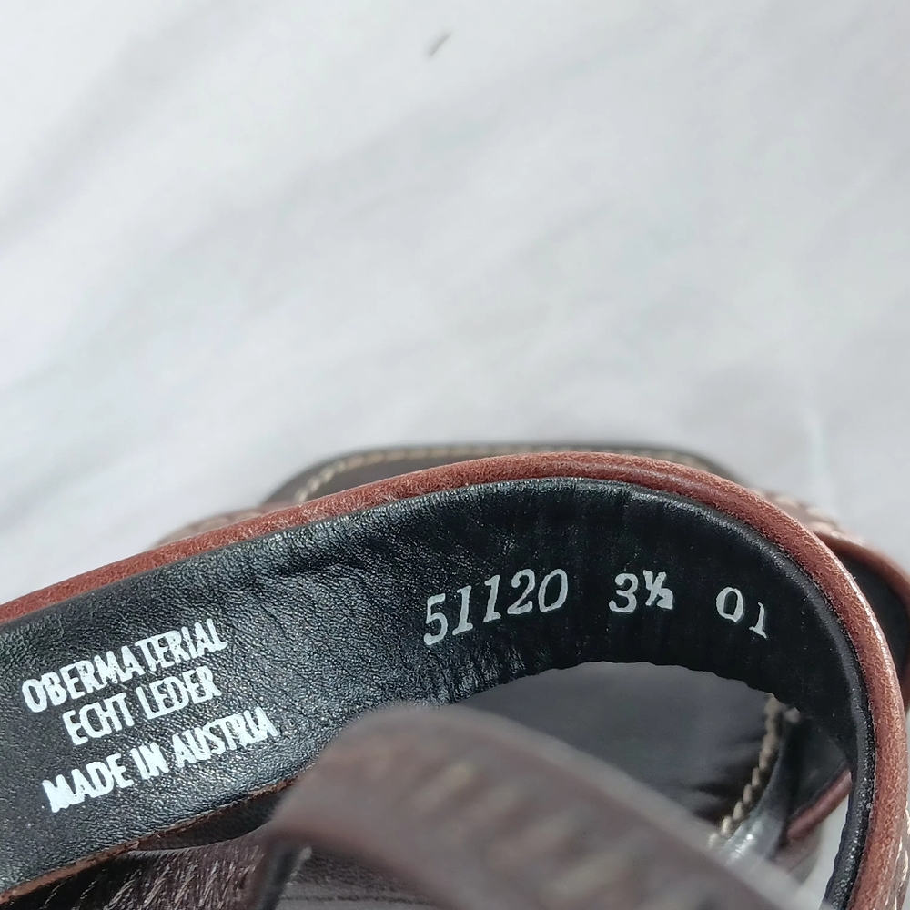 Vintage Paul Green Munchen Sandals Women Size 6 Brown Leather Classic Old Money - Picture 14 of 16